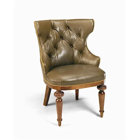 Tufted Chair with Nailhead Detailing